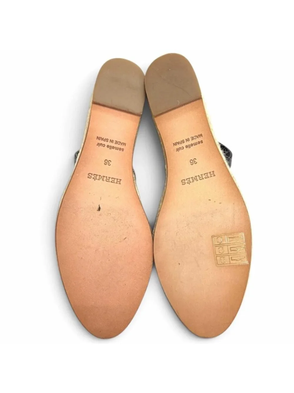 Hermes Tivoli Leather Kelly Buckle Ankle Strap Espadrilles Wedge Sole Sandals
